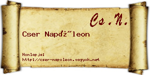 Cser Napóleon névjegykártya